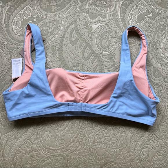 NWT J. Crew Squareneck Bikini Top Size XL Blue Mist - Picture 9 of 11